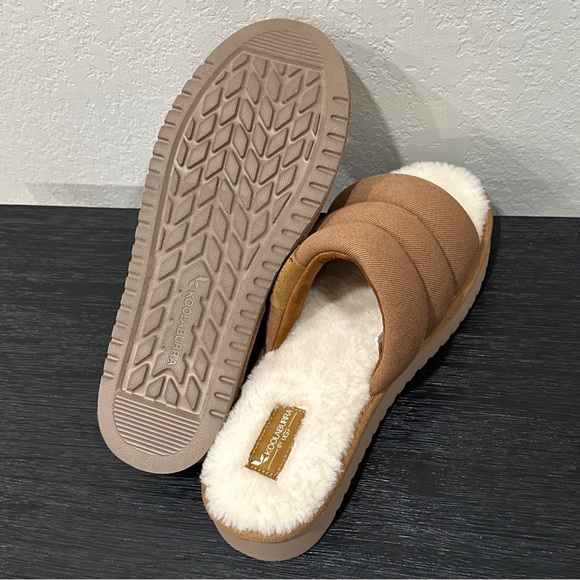 New Size 11 KOOLABURRA by UGG Rommie Men's Slippers Slides Taz Tan Chestnut - Picture 7 of 8